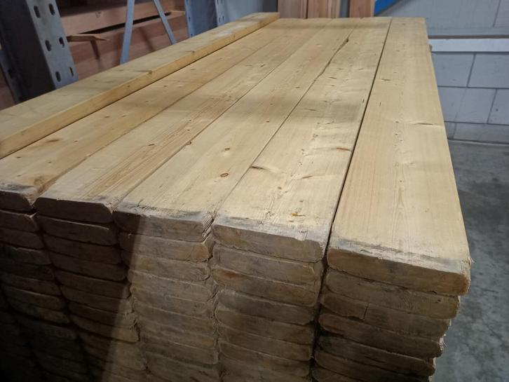 Gebruikte vurenhouten kaasplanken 45x195mm  248cm, Doe-het-zelf en Verbouw, Hout en Planken, Gebruikt, Plank, Vuren, 25 tot 50 mm