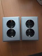 6 wandcontactdozen zilver, Doe-het-zelf en Verbouw, Elektra en Kabels, Ophalen