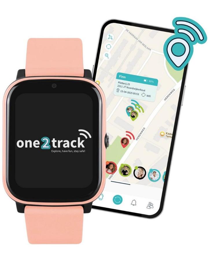 One2track Connect NEXT roze | GPS horloge voor kinderen, Sieraden, Tassen en Uiterlijk, Horloges | Kinderen, Zo goed als nieuw