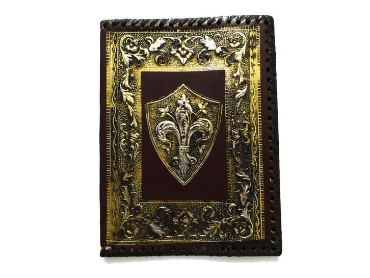 Oude documentenmap map met een Franse lelie, Antiek en Kunst, Antiek | Kantoor en Zakelijk, Ophalen of Verzenden