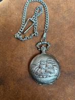 Mooi zakhorloge met schip, Antiek en Kunst, Ophalen of Verzenden