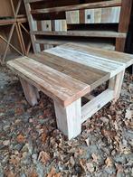 Houten Salontafel - Handgemaakt, Gebruikt, 50 tot 100 cm, Vierkant, Landelijk