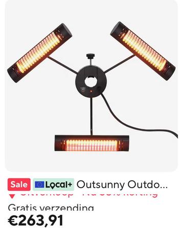 Terrasverwarmer niet gebruikt beschikbaar voor biedingen