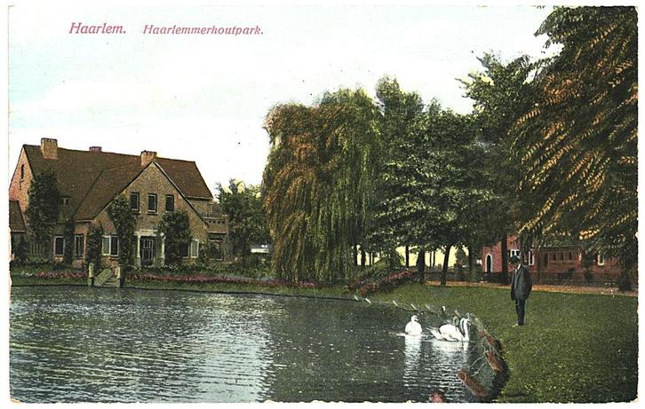 700215 Haarlem Haarlemmerhoutpark 1914 Gelopen met zegel, Verzamelen, Ansichtkaarten | Nederland, Gelopen, Noord-Holland, Voor 1920