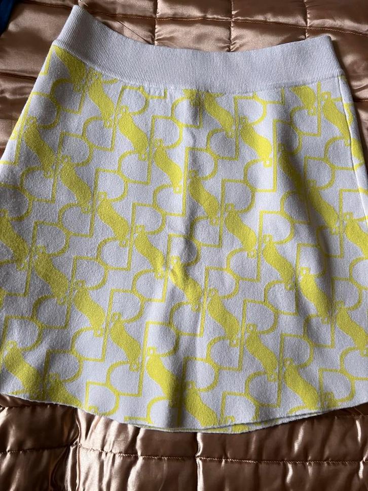 Rodebjer Rok - Travelstof- maat M, Kleding | Dames, Rokken, Zo goed als nieuw, Maat 38/40 (M), Geel, Boven de knie, Ophalen of Verzenden