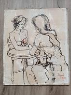 Bernard Dufour Acryl op Doek - 45x39cm, Antiek en Kunst, Ophalen of Verzenden