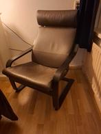 IKEA POÄNG fauteuil, Huis en Inrichting, Fauteuils, Ophalen, Gebruikt, 50 tot 75 cm, Leer