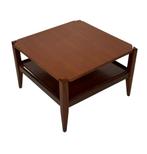 Vintage Salontafel Coffee Table Jaren 70 Design Teak fineer, Ophalen, Gebruikt, 100 tot 150 cm, Vintage
