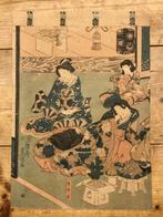 Antieke Japanse houtblok prent (prijs = incl. verzending), Antiek en Kunst, Kunst | Niet-Westerse kunst, Verzenden