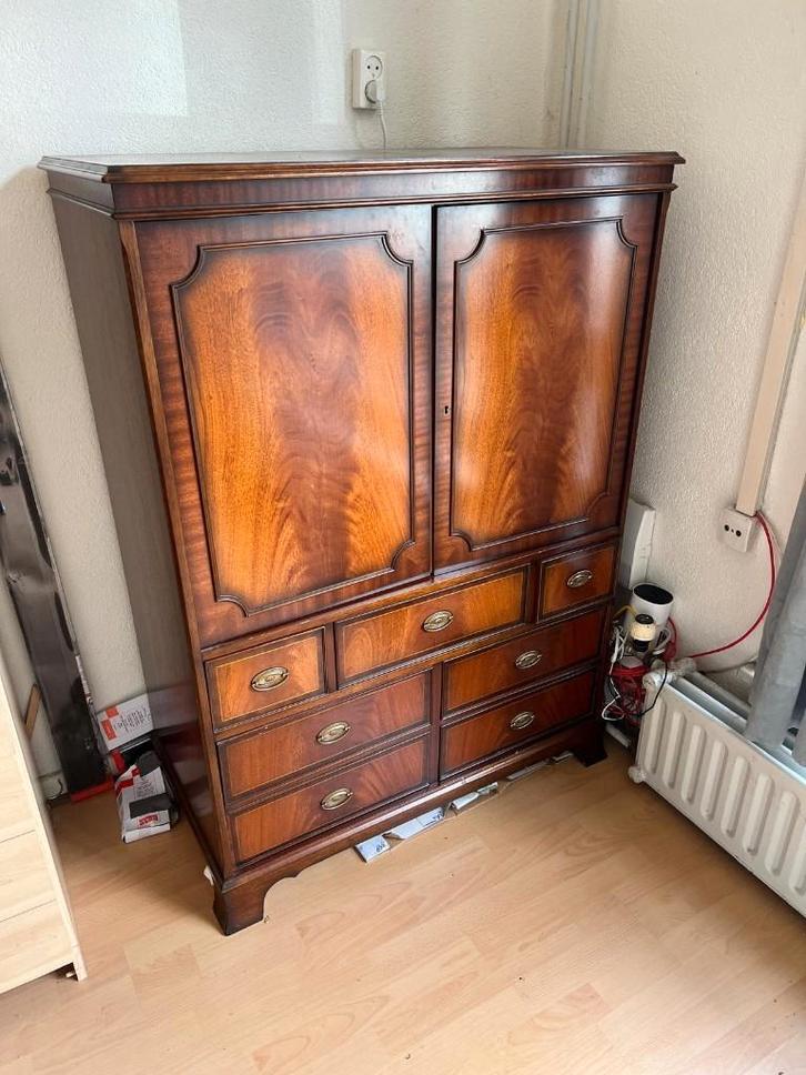 Heldense mahonie kast — massief — topstaat, Huis en Inrichting, Kasten | Dressoirs, Zo goed als nieuw, 100 tot 150 cm, 25 tot 50 cm