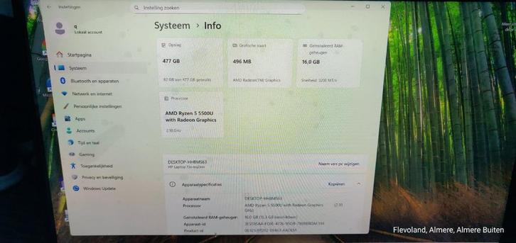 HP 15s-eq2730nd, Computers en Software, Windows Laptops, Zo goed als nieuw, 15 inch, SSD, 2 tot 3 Ghz, 16 GB, Qwerty, Ophalen of Verzenden