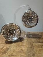 Oude deuk kerstballen vintage 2 stuks zilver glas, Diversen, Kerst, Ophalen of Verzenden, Zo goed als nieuw