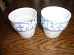 Saksisch blue melkbekers drinkbekers bekers 2, Huis en Inrichting, Keuken | Servies, Gebruikt, Overige typen, Ophalen of Verzenden