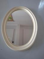 Vintage witte ovale spiegel space age jaren 60-70 design, Minder dan 50 cm, Ophalen of Verzenden, Zo goed als nieuw, Minder dan 100 cm