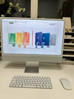 Apple iMac 24” (2021) 16GB/512GB Apple M1 8 coreGPU - Zilver, Met monitor, Zo goed als nieuw, SSD, Apple
