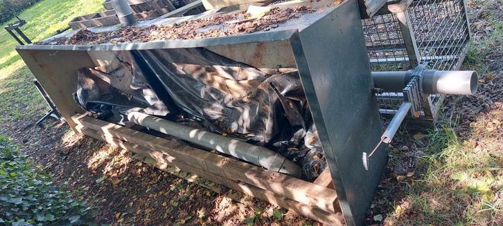 Vijverbak metaal met folie, Tuin en Terras, Vijvers, Gebruikt, Ophalen