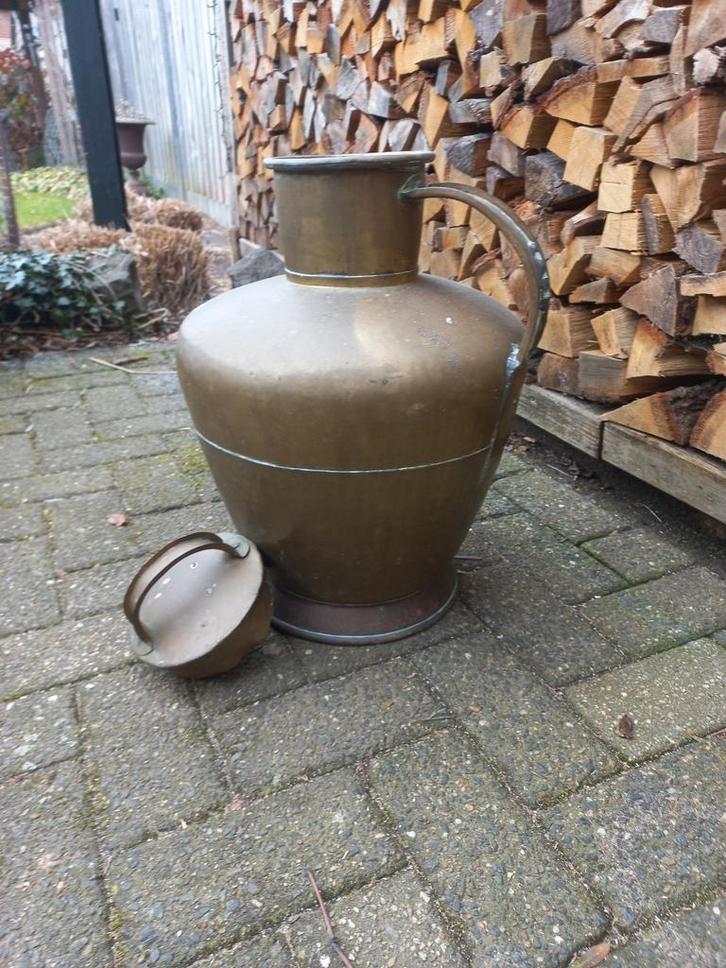 Antieke Koperen Kan met Deksel, Antiek en Kunst, Antiek | Koper en Brons, Koper, Ophalen