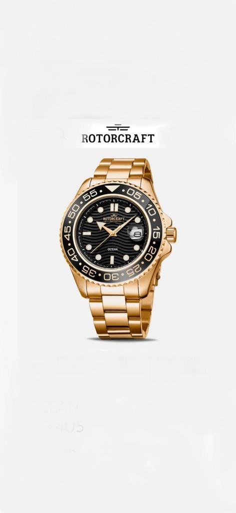 Rotorcraft Ocean RC4405, Sieraden, Tassen en Uiterlijk, Horloges | Heren, Overige merken, Staal, Ophalen of Verzenden