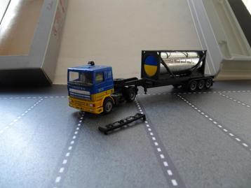 039 herpa daf 95 united bos 20 voet tank container 1:87 truc beschikbaar voor biedingen