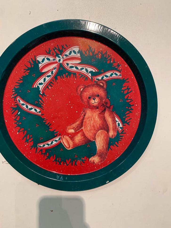 kerst dienblad, Huis en Inrichting, Woonaccessoires | Dienbladen, Nieuw, Hout, Rond, Ophalen of Verzenden