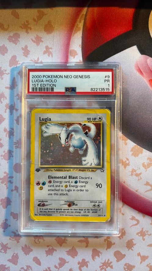 Lugia neo 1st edition psa 1 pokemon kaart, Hobby en Vrije tijd, Verzamelkaartspellen | Pokémon, Zo goed als nieuw, Losse kaart