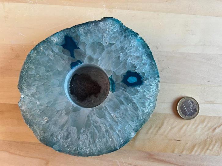 Gekleurde agaat waxinelichthouders in verschillende kleuren, Verzamelen, Mineralen en Fossielen, Mineraal, Ophalen of Verzenden