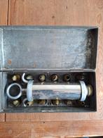 Vintage vet garneer spuit met spuitmondjes, Ophalen of Verzenden, Gebruikt