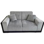 Gereviseerde Bank – Zwart/Grijs Suede, Huis en Inrichting, Banken | Bankstellen, Almere@xwarehouse.nl, 150 tot 200 cm, Tweepersoons