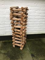 Vloerlamp teakhout, Gebruikt, Ophalen of Verzenden, 25 flessen of meer, 75 cm of meer