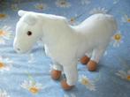 MOOI PAARD PLUCHE KORTHARIG WIT MET ZACHTE BADSTOF, Verzenden, Nieuw, Overige typen