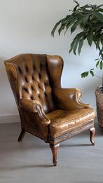 Chesterfield fauteuil, Huis en Inrichting, Fauteuils, Ophalen, Gebruikt, 75 tot 100 cm, Leer