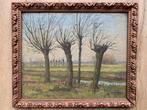 Hollands landschap schilderij - Cornelis J. van Bergen, Antiek en Kunst, Kunst | Schilderijen | Klassiek, Ophalen of Verzenden