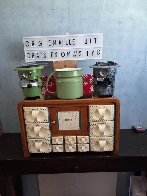 😃PURE nostalgie uit opa's&oma's tijd én bruikbaar uiteraard, Antiek en Kunst, Antiek | Emaille, Ophalen of Verzenden