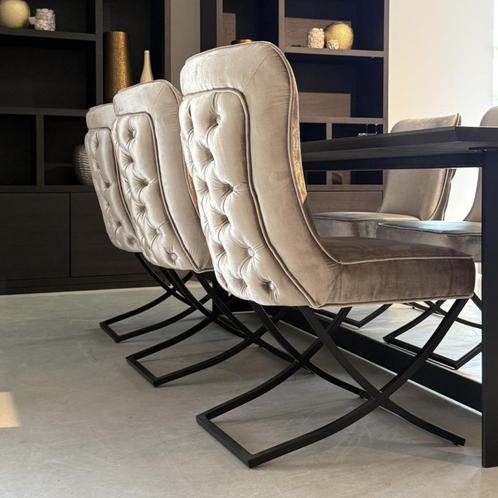 Eetkamerstoel Scara Paragon, Huis en Inrichting, Stoelen, Nieuw, Vijf, Zes of meer stoelen, Stof, Grijs, Ophalen