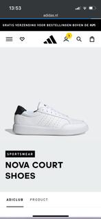 Adidas heren sneaker wit  46 2/3 Nova Court, Ophalen of Verzenden, Wit, Sneakers of Gympen, Adidas