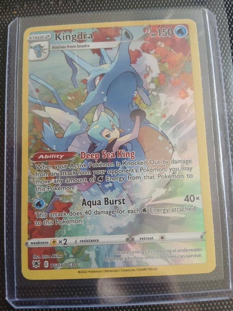 Pokemonkaart Kingdra, Ophalen of Verzenden, Zo goed als nieuw