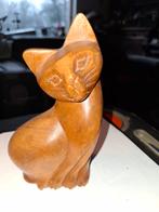 Houten Kat Beeldje, Antiek en Kunst, Ophalen of Verzenden