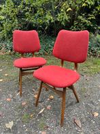 2 eetkamerstoelen (vintage/scandinavisch/retro), Huis en Inrichting, Ophalen, Zo goed als nieuw, Stof