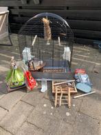 Vogelkooi met toebehoren, Dieren en Toebehoren, Ophalen of Verzenden, Zo goed als nieuw, Metaal, Vogelkooi