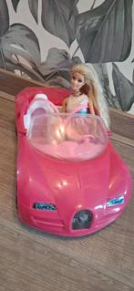 Barbie met roze auto, Ophalen of Verzenden, Gebruikt, Barbie