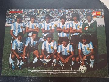 Oude poster Argentinië met Maradona beschikbaar voor biedingen