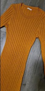 Vintage Dressing ribgebreide jurk met glitters. Maat S., Vintage Dressing, Geel, Ophalen of Verzenden, Zo goed als nieuw