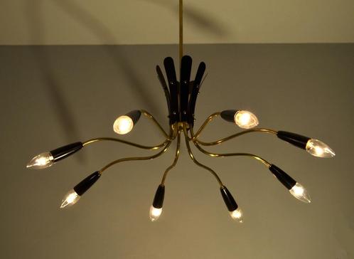 Zeldzame vintage design spider - Regency Stilnovo 1960, Huis en Inrichting, Lampen | Hanglampen, Gebruikt, 75 cm of meer, Metaal