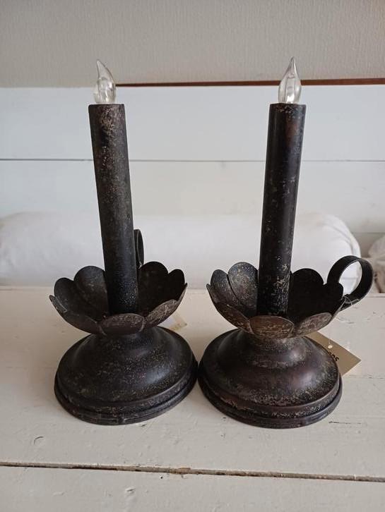 Antique look black kandelaar, Antiek en Kunst, Curiosa en Brocante, Ophalen of Verzenden
