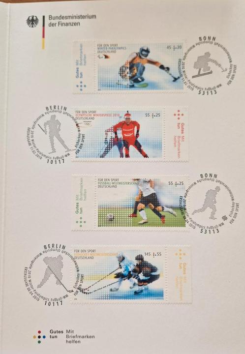 Complete set eerste uitgave Postzegels Duitsland sport 2010, Postzegels en Munten, Postzegels | Nederland, Postfris, Na 1940, Ophalen of Verzenden