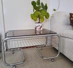 Space age chrome salontafel/bijzettafel, Ophalen, 50 tot 100 cm, Zo goed als nieuw, 25 tot 50 cm