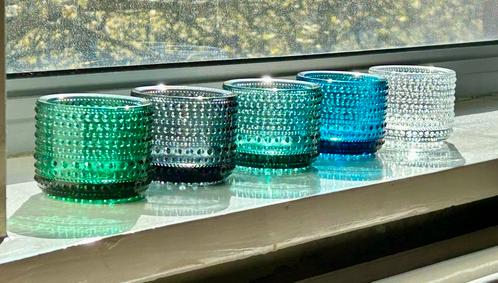 Iittala Kastehelmi Waxinelichthouders (Set-5st), Huis en Inrichting, Woonaccessoires | Kandelaars en Kaarsen, Zo goed als nieuw