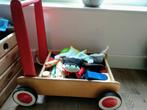 Houten blokkenkar / loopwagen, Ophalen, Gebruikt, Duw- of Trekspeelgoed