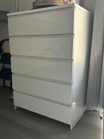 Hoogglans witte kast, Ophalen, Gebruikt, 50 tot 100 cm, Met lade(s)