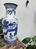 Chinese vaas porselein delftsblauw kleur chinees aziatisch, Huis en Inrichting, Woonaccessoires | Vazen, Verburgt Vintage, Blauw